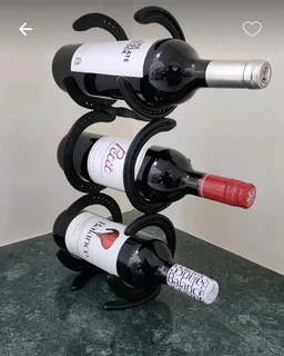 Horseshoe wine rack