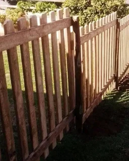 Picket fencing treated