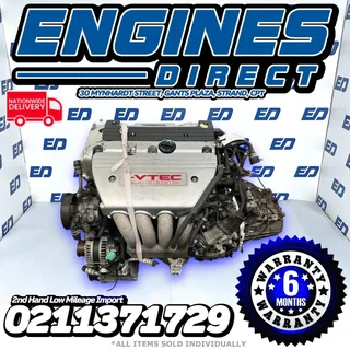 Honda 2.4 Civic Accord Integra K24A3 Engines &amp; 6spd TM  available at Engines Direct Helderberg