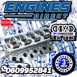 VW 1.6 TDi Mk 6-7 Golf Jetta and Polo 6R CAY Complete Cylinder Head Available at Engines Direct Part