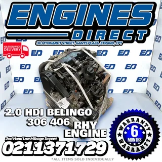 Peugeot 2.0 HDI Belingo 306 406 RHY Engines  available at Engines Direct Helderberg