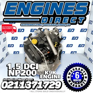 Nissan 1.5 DCI Np200 K9K Engines  available at Engines Direct Helderberg