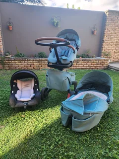 Stokke Xplory Travel System – Turquoise (Like New)