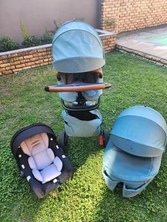 Stokke Xplory Travel System – Turquoise (Like New)