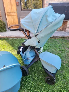 Stokke Xplory Travel System – Turquoise (Like New)
