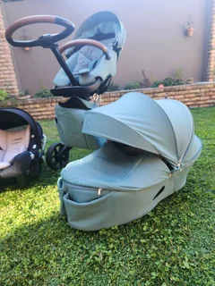 Stokke Xplory Travel System – Turquoise (Like New)