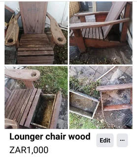 Chair wood lounger type
