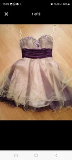 Matric ball dress pink and blue size 32