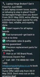 Laptop  Hinges Repair  Promo
