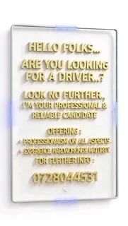 Are You Searching For A Reliable And Dedicated Driver..??