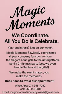 Year-end function chaos? Why?? Magic Moments handles every detail — all you do is celebrate
