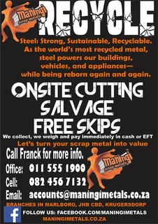 Recycle Steel, Onsite Cutting, Salvage service and Free Skips