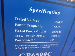 (R5500) Gentech 5.5kw generator