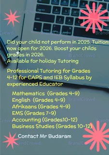Affordable and Expert Tuition for grades 4-12 for CAPS and IEB for 2026 / Holiday classes 2025