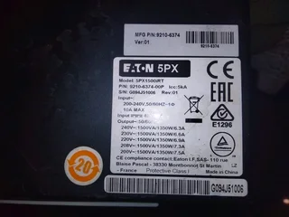 EATON 5PX1500IRT 2U UPS| 1500VA, 1350W | INCLUDES 5PXEMB48RT 48V, 50A BATTERY PACK | WRACKMOUNTABLE