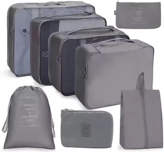 8 piece luggage storage bag