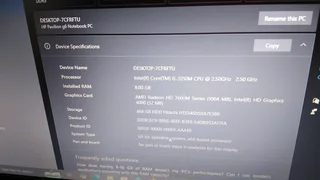 Hp i5 very clean and neat 8gig ram and 500gig HD not one scratch.