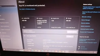 Hp i5 very clean and neat 8gig ram and 500gig HD not one scratch.