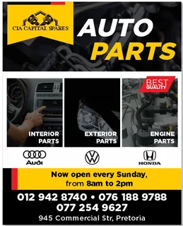 Cia Capital Spares945 Commercial Street Claremont Pretoria We Specialize In Honda Audi And Vw Spares