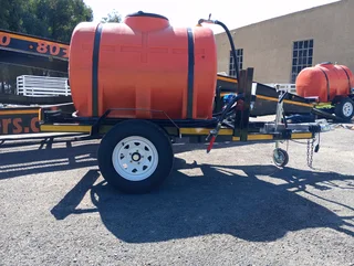 1000L Plastic fire fighting mobile tank trailer