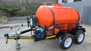2500L Plastic fire fighting mobile tank trailer