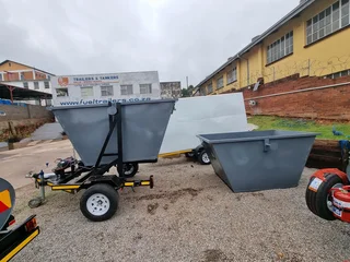 Skip Bin Trailer With A Bin