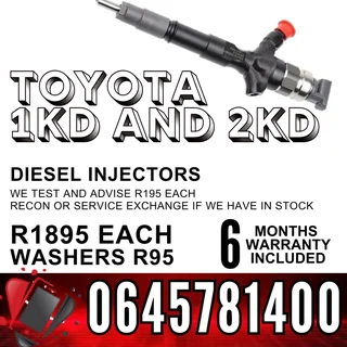 Toyota 1KD and 2KD diesel injectors for sale