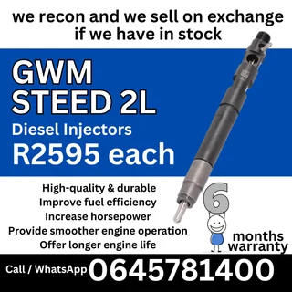 GWM Steed 2L diesel injectors for sale