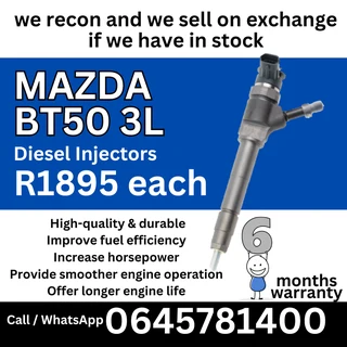 Mazda BT50 3L diesel injectors for sale
