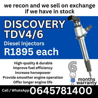 Discovery TDV4/6 diesel injectors for sale
