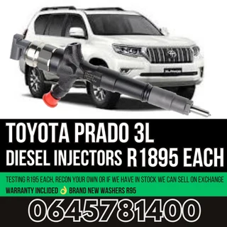 Toyota Prado 3L Diesel Injectors for sale