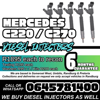 Mercedes C220 / C270 diesel injectors for sale