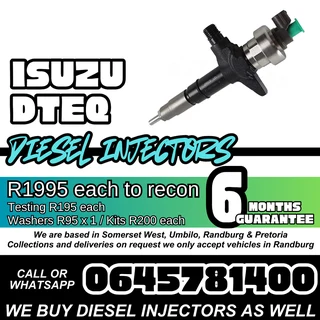 Isuzu Dteq diesel injectors for sale