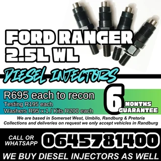 Ford Ranger 2.5L WL diesel injectors for sale