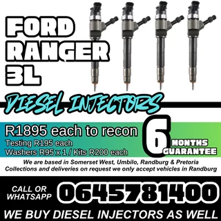 Ford Ranger 3L diesel injectors for sale