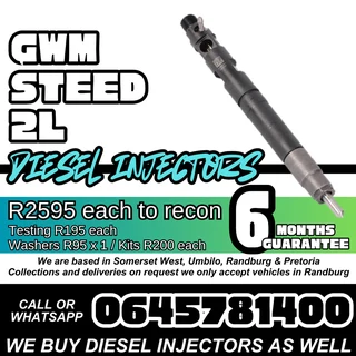 GWM Steed 2L diesel injectors for sale