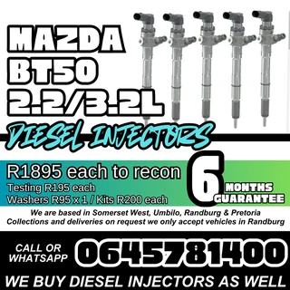 Mazda BT50 2.2/3.2L diesel injectors for sale