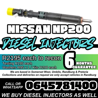 Nissan NP200 diesel injectors for sale