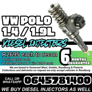VW Polo 1.4 / 1.9L diesel injectors for sale