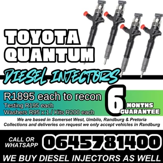 Toyota Quantum diesel injectors for sale