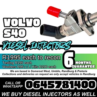 Volvo S40 diesel injectors for sale