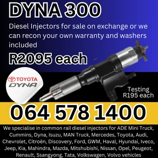 Dyna 300 diesel injectors for sale