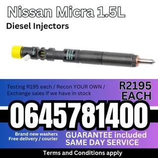 Nissan Micra 1.5L diesel injectors for sale