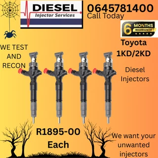 Toyota 1KD/2KD Diesel Injectors