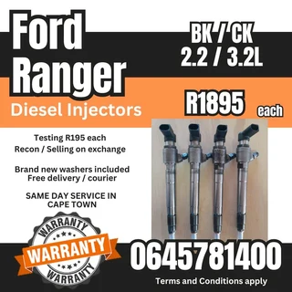 Ford Ranger BK / CK 2.2 or 3.2L Diesel Injectors for sale
