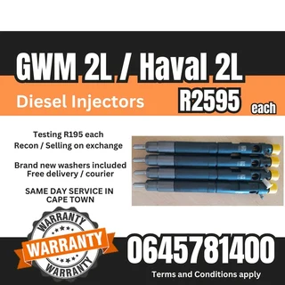 Gwm 2l / Haval 2l Diesel Injectors For Sale
