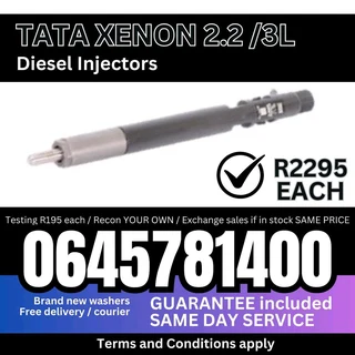 Tata Xenon 2.2 / 3L Diesel Injectors for sale