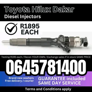 Toyota Hilux Dakar Diesel Injectors for sale