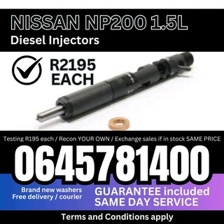 Nissan NP200 1.5L Diesel Injectors for sale