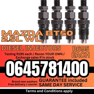 Mazda BT50 2.5L WL diesel injectors for sale